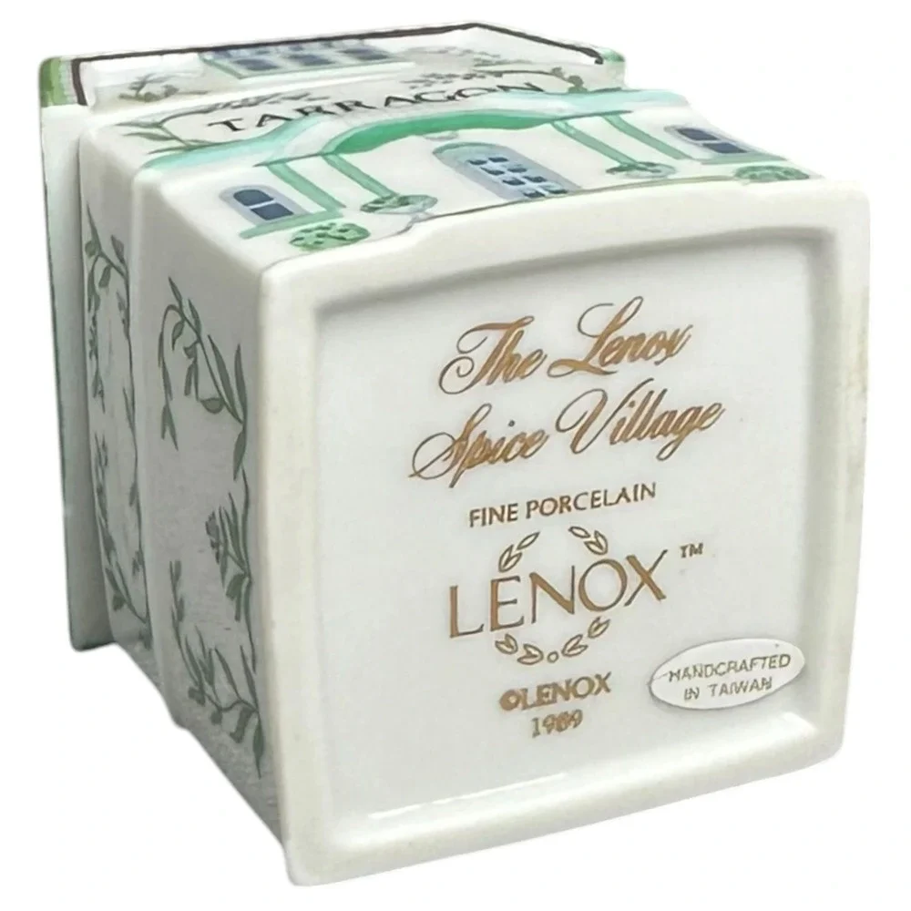 Vintage Lenox Spice Village Tarragon House Spice Jar 1989 Porcelain Replacement